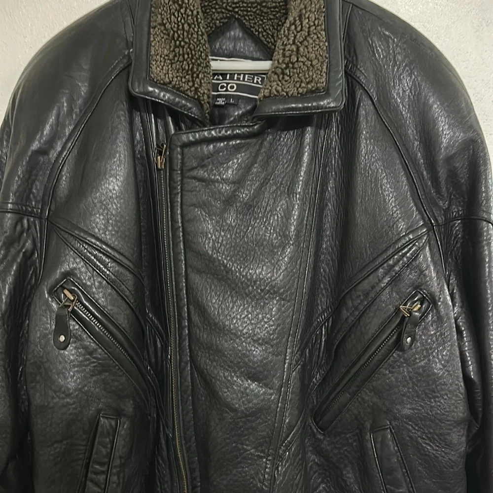 Lucky Leather Co Insulated Leather Jacket, Size Large, in Good Condition, Brown - Picture 2 of 11